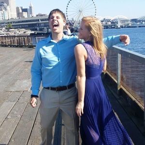 pleated lace inset gown